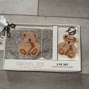 Rachel Zoe Viral Beaded Teddy Bear Coin Purse and Charm Gift Set 🐻